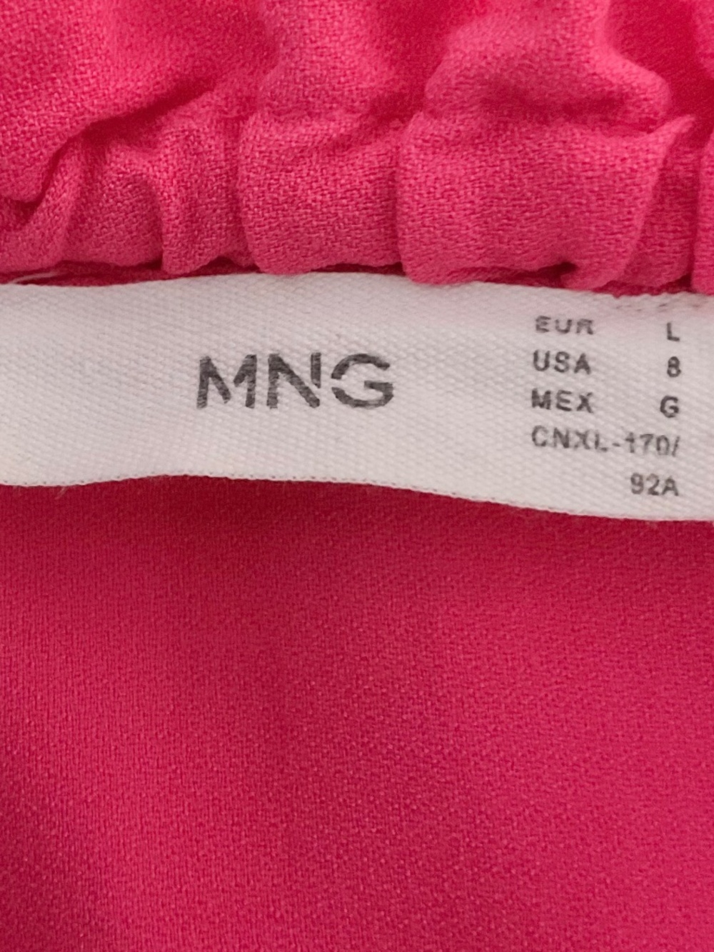 🤩 Mango Fuschia Ruffle-Necked Blouse - size 8 - Picture 8 of 10